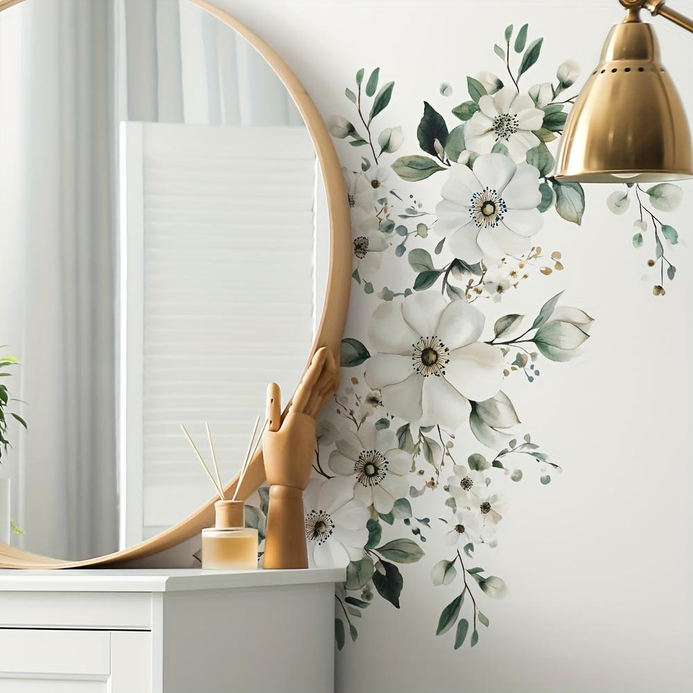 Fresh Jasmine Wall Decal for Bedroom, Living Room, Bathroom, and Kitchen - Removable Floral Sticker