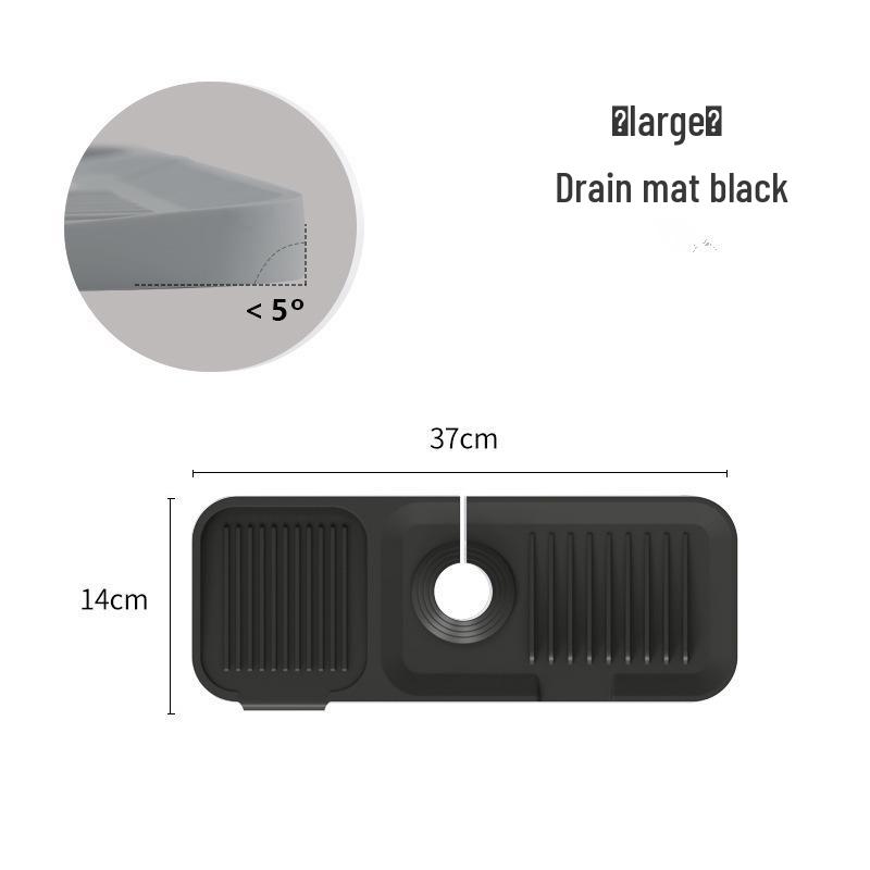 Cross-Border Non-Slip Silicone Faucet Draining Mat for Bathroom & Kitchen