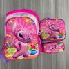 Disney Minnie und Disney Prinzessin Kinder Schultasche Rucksack Umhängetasche Handtasche Dreiteiliges Set 3D Nylon Cartoon Rucksack Schüler