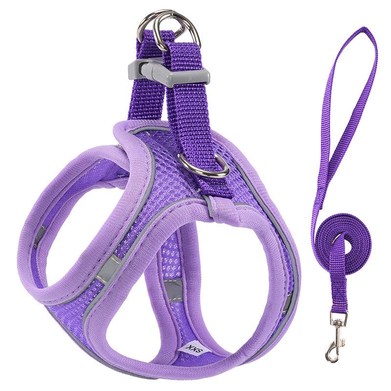 Reflective Vest-Style Pet Harness with Leash - Breathable for Cats & Dogs