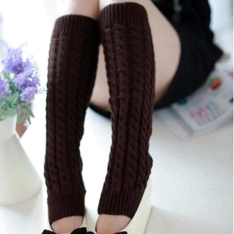 Sports Outdoor Womens Fashion Winter Knit Crochet Knitted Leg Warmers Legging Boot Cover 6 Colors