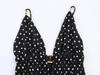 Summer European and American women's clothing vacation style polka dot suspender dress