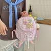 Women's Plaid Mini Backpack Junior High School Student Schoolbag Lightweight Backpack