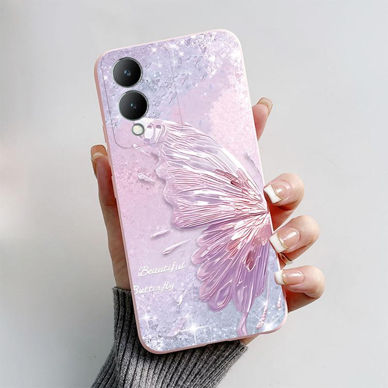 Custodia Per Vivo Y17 S Y17S Y16 Custodia Per Telefono Silicone Morbido Bella Farfalla Cover Posteriore Per VivoY17S Vivo Y 17S Y 16 Fundas Coque Capa