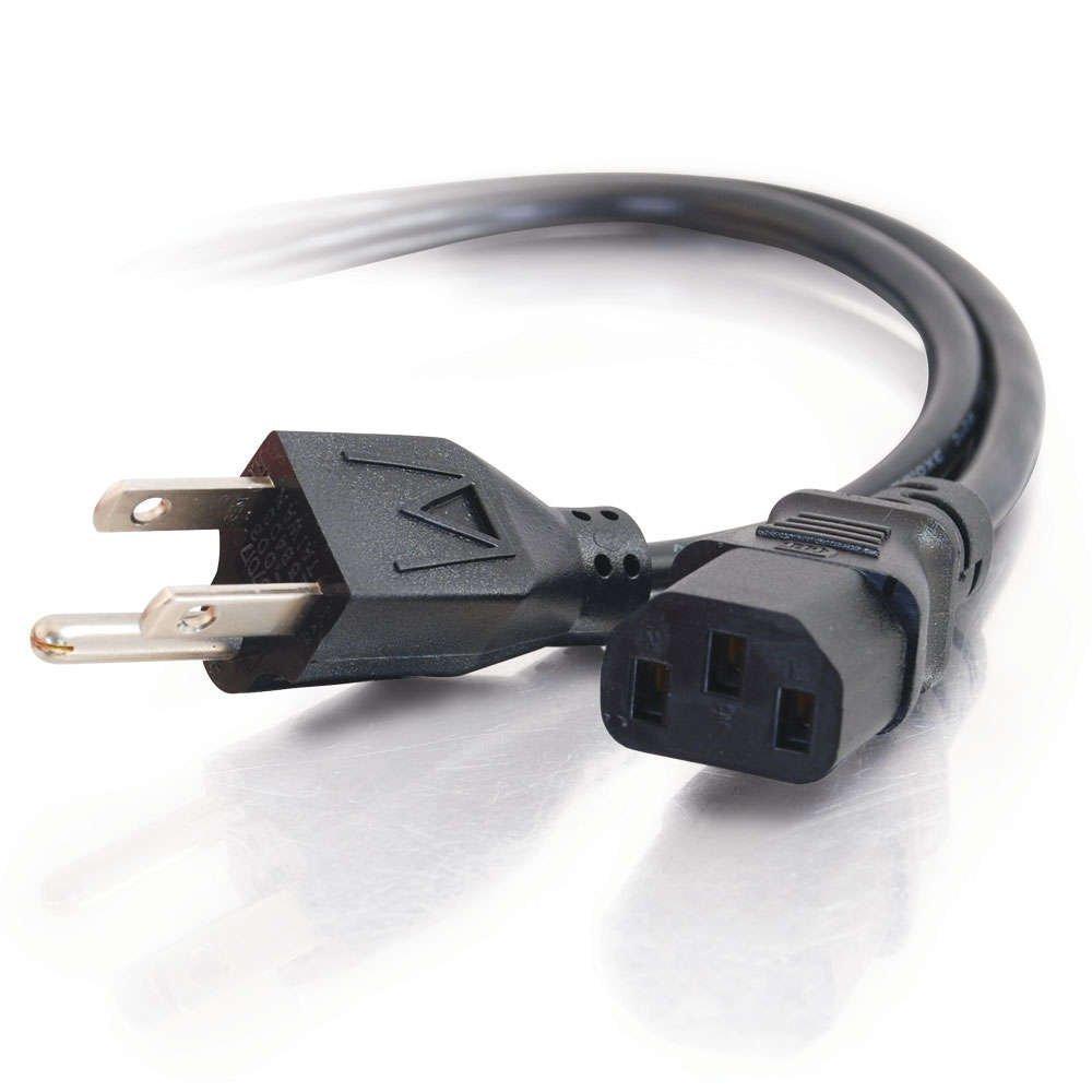 1.5m 5FT 3 Pin 18 AWG 60C 250V US Plug Universal Power Cord Cable For NEMA 5-15P To IEC320C13 Black PWC75A150US