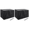 VidaXL Garden Furniture Covers 2 Pcs 8 Eyelets 140x70x90 Cm