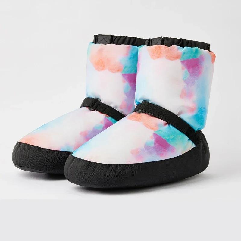 Fashion Women Ballet Shoes Warm Up Booties National Dancing Shoes Winter Dance Boots Warm Antiskid Ballerina Boots Training Shoes