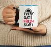 Inkdotpot Every Day Is A Fresh Start 11 Oz Ceramic Coffee Mug Positive Inspirational Quotes Funny Novelty Employee Boss Coworkers