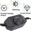 LED Knob Dimmer Switch DC 5V/12V 24V USB Female To Male Extension Cord With Rotary ON OFF White Black Light Strip Controller