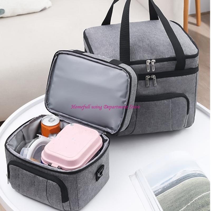  Lunch Bag Sturdy Water Resistant Oxfords Cloth for Work School Trip