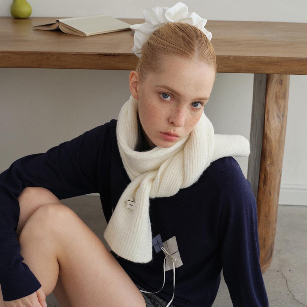 Knitted Scarf Design Flowerluxury Scarf Women Winter Scarf Warm Long Skinny Small Scarf Female Neckerchief Scarves
