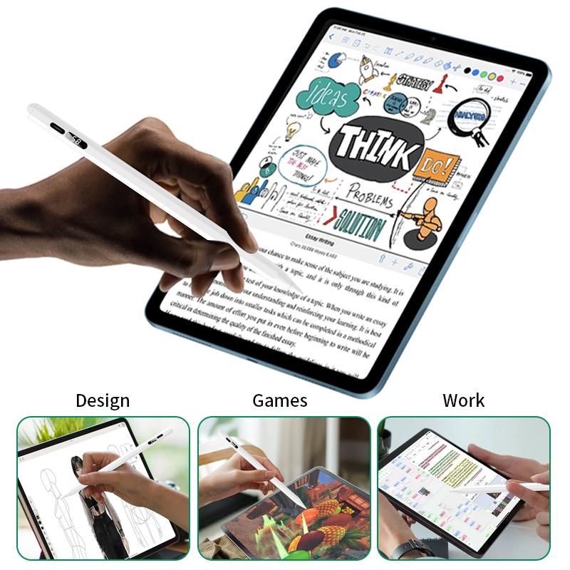 New Style Digital Display Led Magnetic Stylus for Apple Pencil 2nd Active Stylus Pen Capacitive Drawing Pencil for Ipad Pro Air