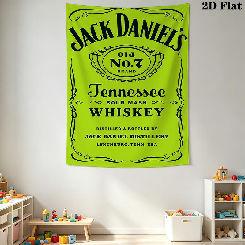 Jack Daniel'S Old No Brand Tennessee Sour Mash Whiskey Jack Daniel Distillery Lynchburg Tenn Usa Tapestry Background Cloth Wallmounted