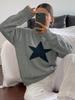 Autumn Winter Five-Pointed Star Lazy Fit Pullover Sweater