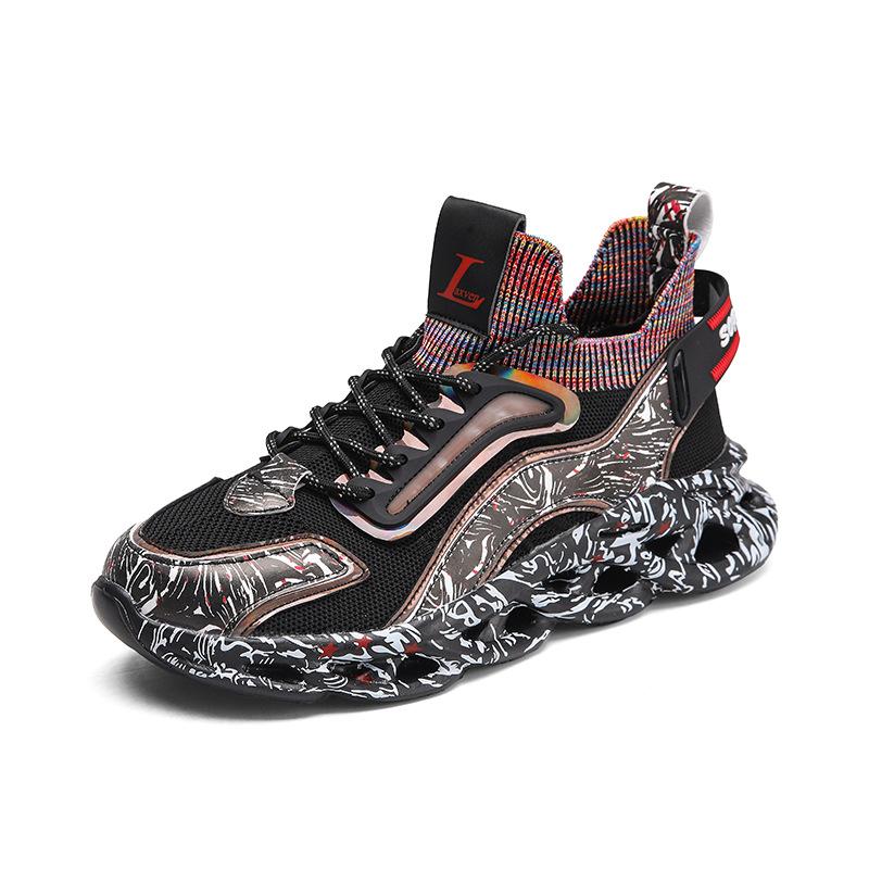 

Running shoes platform heightening sports shoes men s shoes running shoes summer flying weaving breathable shock absorption youth personality trendy s 46