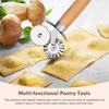 Pasta Cutter Wheel - Fluted Pastry Cutter Double Wheel Ravioli Cutter