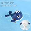 Magnet Fishing Toys Wind-up Swimming Whales Fishing Game Toy Water Tub Toys Set with Fishing Pole Net for Kids