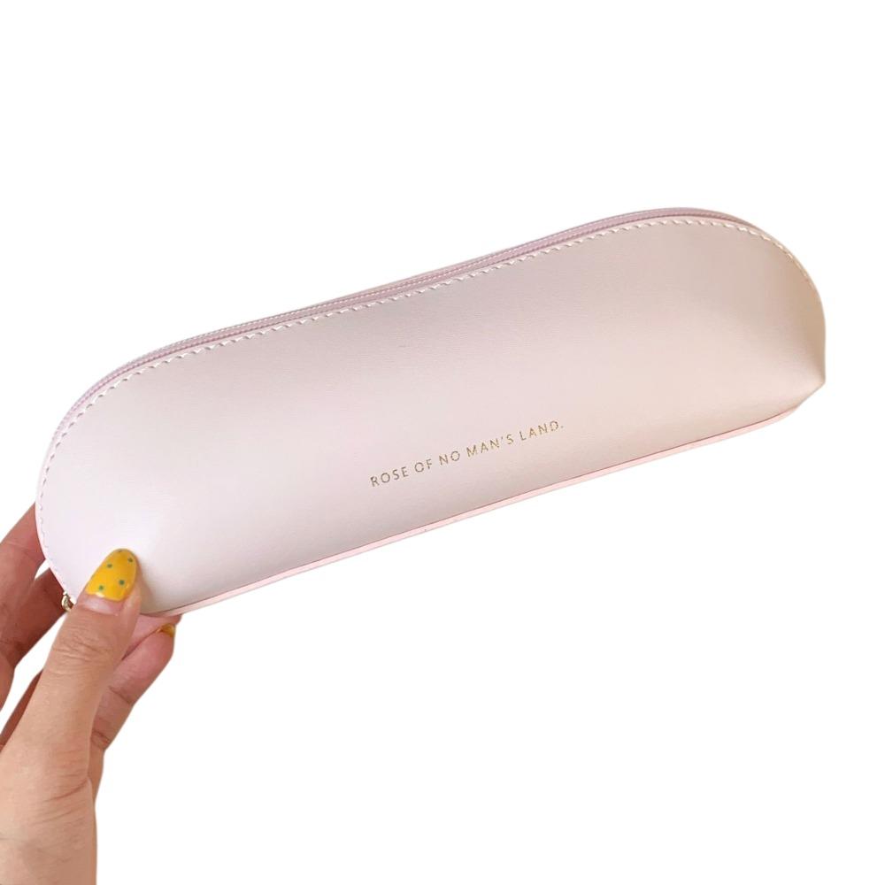 Cosmetic Brush Makeup Brush Holder PU Leather Makeup Brush Pouch Makeup Brush Storage Bag  Travel розовый