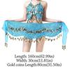 Sequins Women Belt Skirt with Gold Color Coin Belly Dance Belt Belly Dance Hip Scarf  Show Costumes
