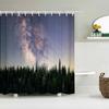 Bathroom Shower Curtain 3D Nature Forest Landscape Print Polyester Waterproof Curtain Home Decoration Curtain with Hook 180x200