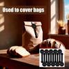 5/10/20/50/100 Sheets Thank You Handmade Seal Stickers Black Striped Long Labels Stickers for Packaging Gift Lollipop Bread