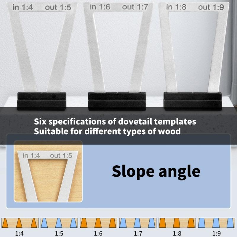 28pcs Adjustable Dovetails Marking Gauges Set Dovetails Template with Metric & Inches  scale  for Woodworking Projects
