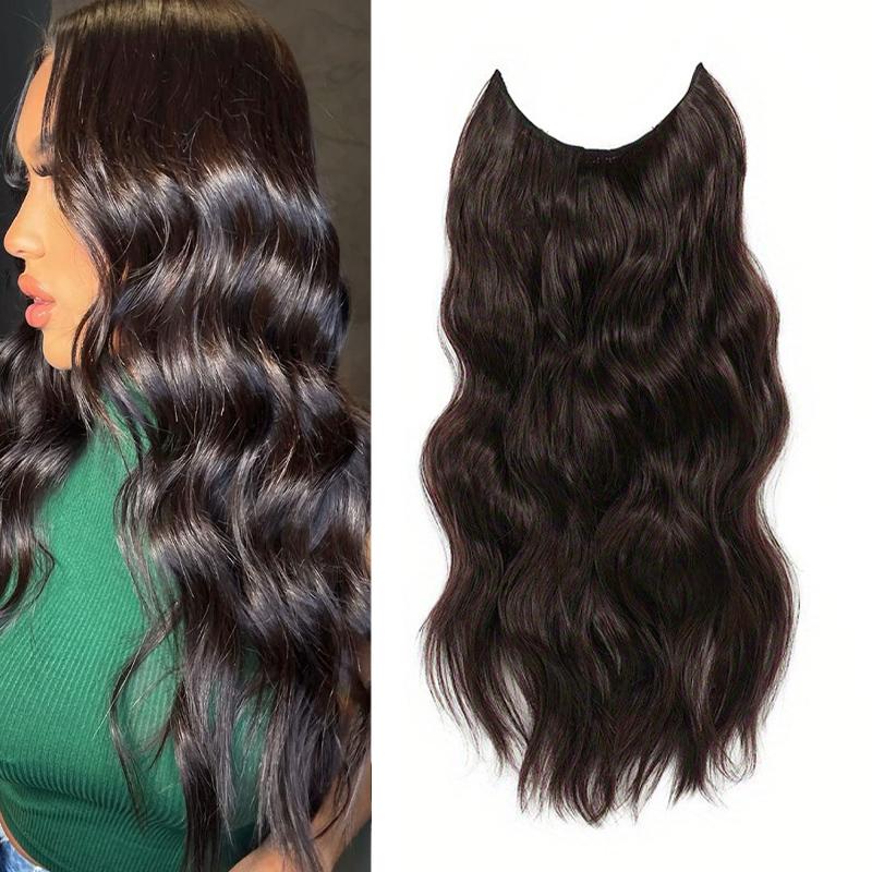 Water ripple fish thread extension wig fiber heat-resistant wig natural and comfortable suitable for daily wear by girls