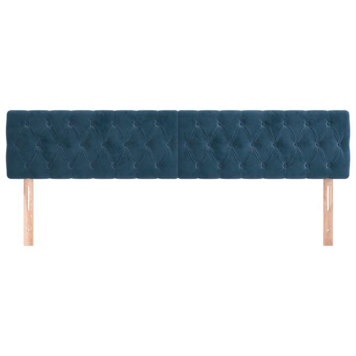VidaXL 2x Headboards Bedroom Furniture Bed Accessories Single Bed Heads Interior Bed Frame Heads Dark Blue 346394