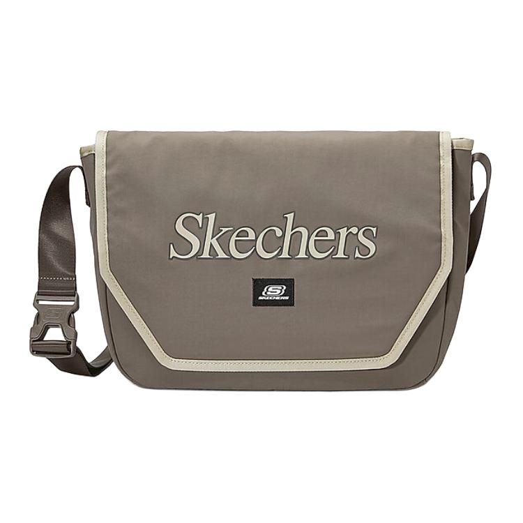 Skechers Fashion Casual Versatile Polyester Shoulder Crossbody Bag Unisex bags Khaki-Gray L324U004-00YF Khaki Gray