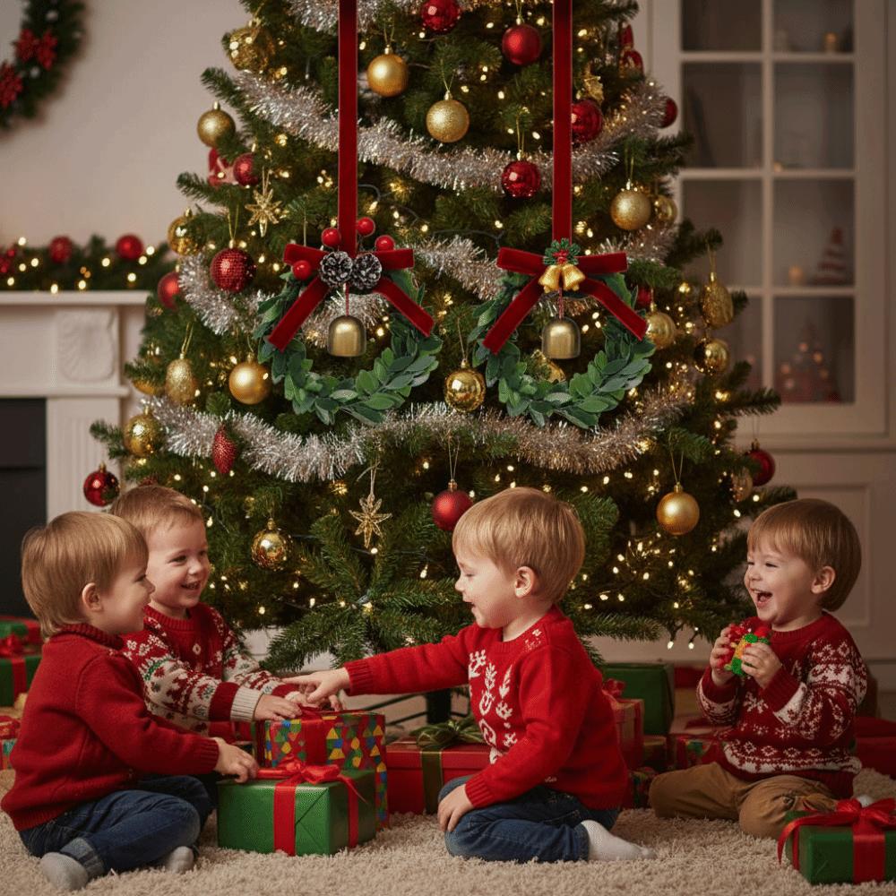 Iron Art Christmas Bell Pendant Simulation Pine Cone Christmas Tree Decorations Home Decoration