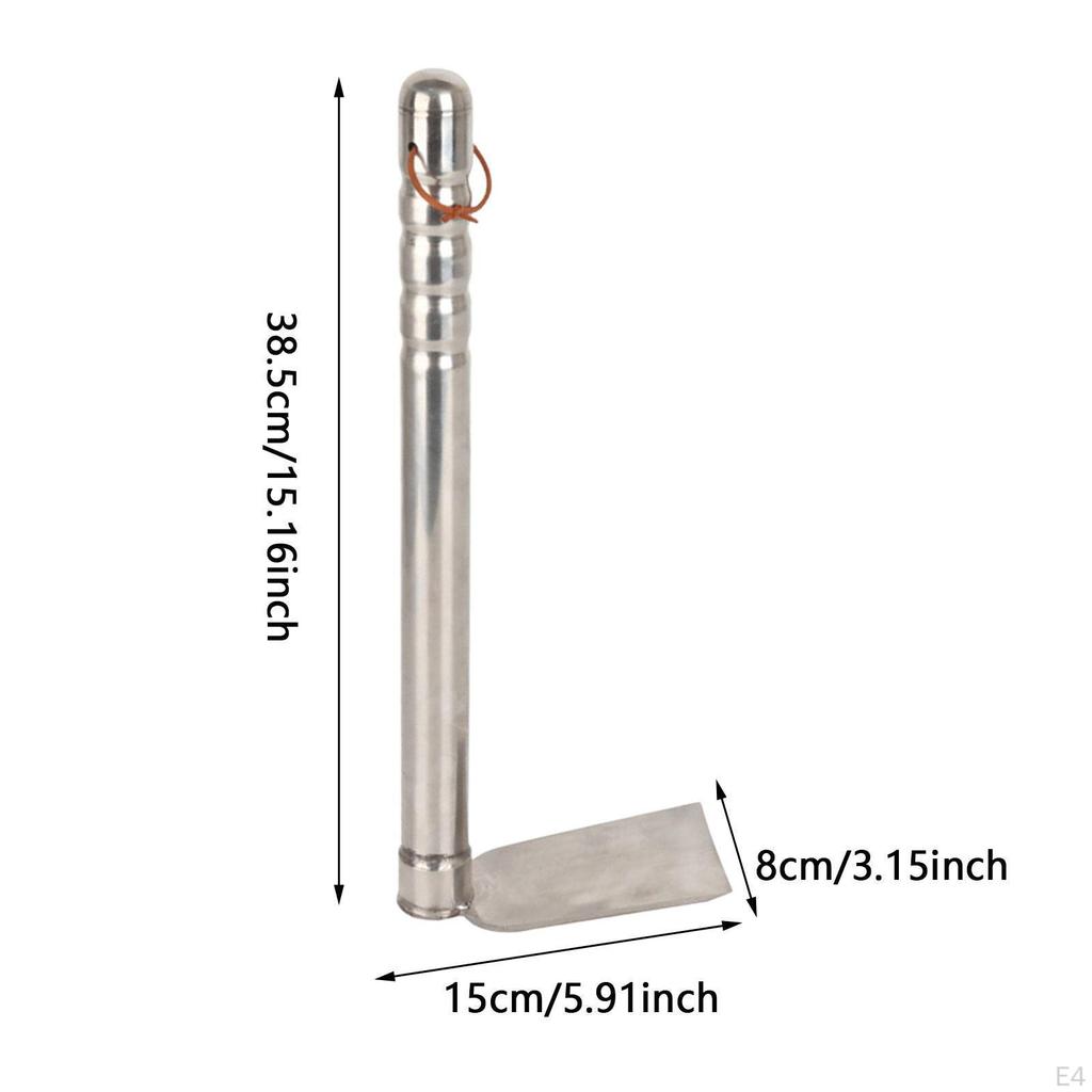 Gardening Hand Tiller Tool Stainless Steel 15.1inch Long Cultivating for Transplanting