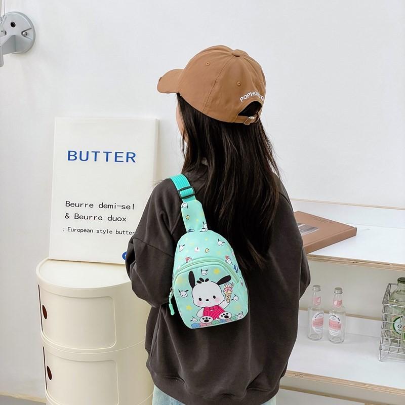 Hello Kitty Kuromi Melody Pattern Kids Chest Bag With Polyester Material And Breathable Design For Daily Use In Kindergarten