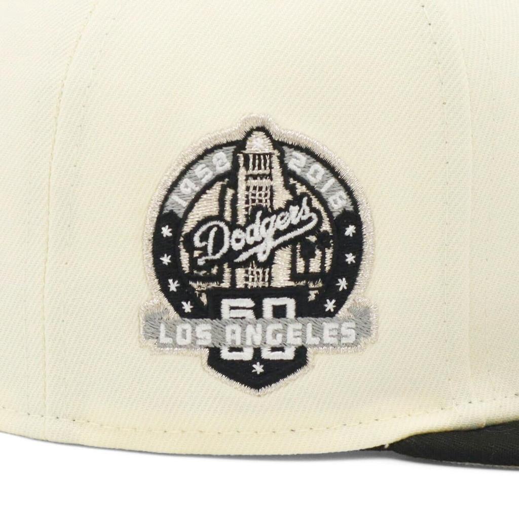 New Era 59FIFTY Los Angeles Dodgers ONSPOTZ LA Size 1 7 59Fifty Up Side Down Side MLB Los Angeles Dodgers Cap, Exclusive, Chrome/Black, 3/4, Patch,