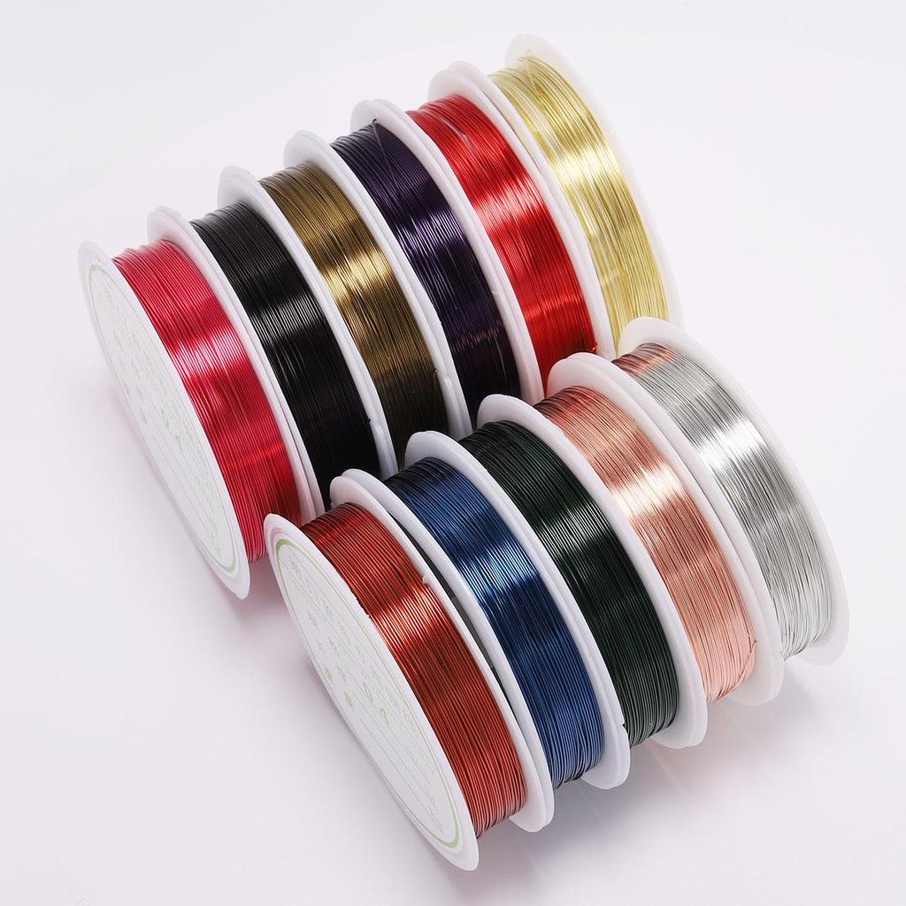 0.3-0.4mm Colored Copper Wire for Beading, DIY Jewelry, and Crafting
