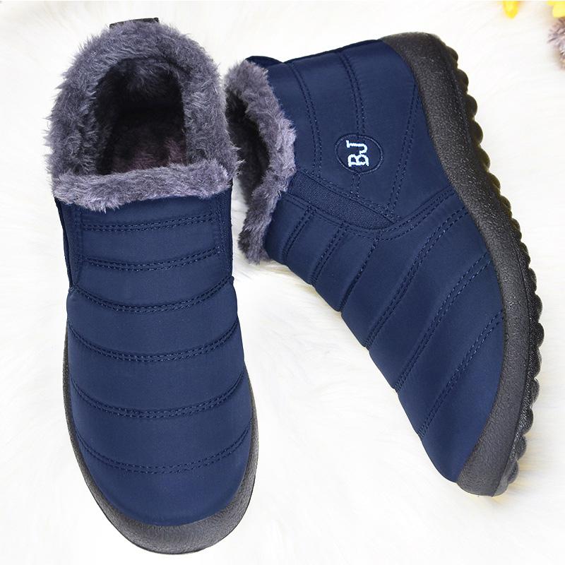 Mode Herrenstiefel Paar Winterschuhe Herren Warme Pelz-Stiefeletten Winter Botas Para Hombre Leichte Wasserdichte Schneestiefel Lässige Stiefeletten