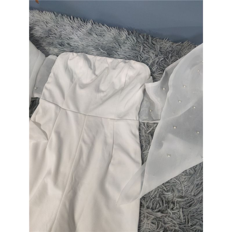 Foreign Trade Order Wrap-around Lu's Home Fashion Sexy Gyaru Backless Royal Sister Pearl Strap Elegant Socialite Banquet Jumpsuit