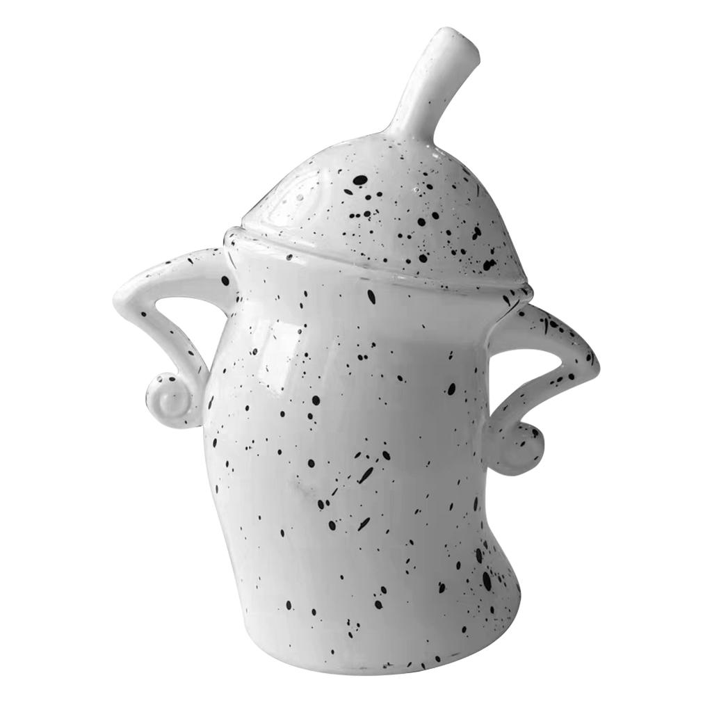 Kanister mit Haltung, sturzfest, langlebig, PVC, Lebensmittelkanister mit Deckel, Desktop-Becher-Ornament