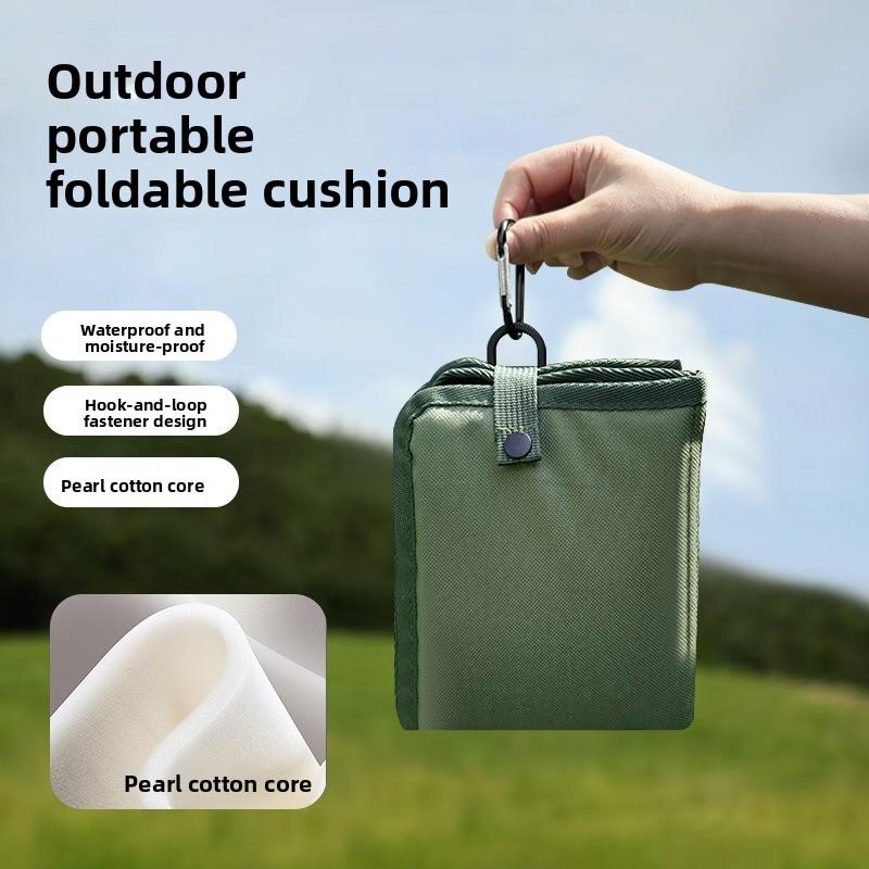 Meier Folding waterproof thickened Oxford cloth portable seat cushion, picnic mat, camping lawn waterproof cushion