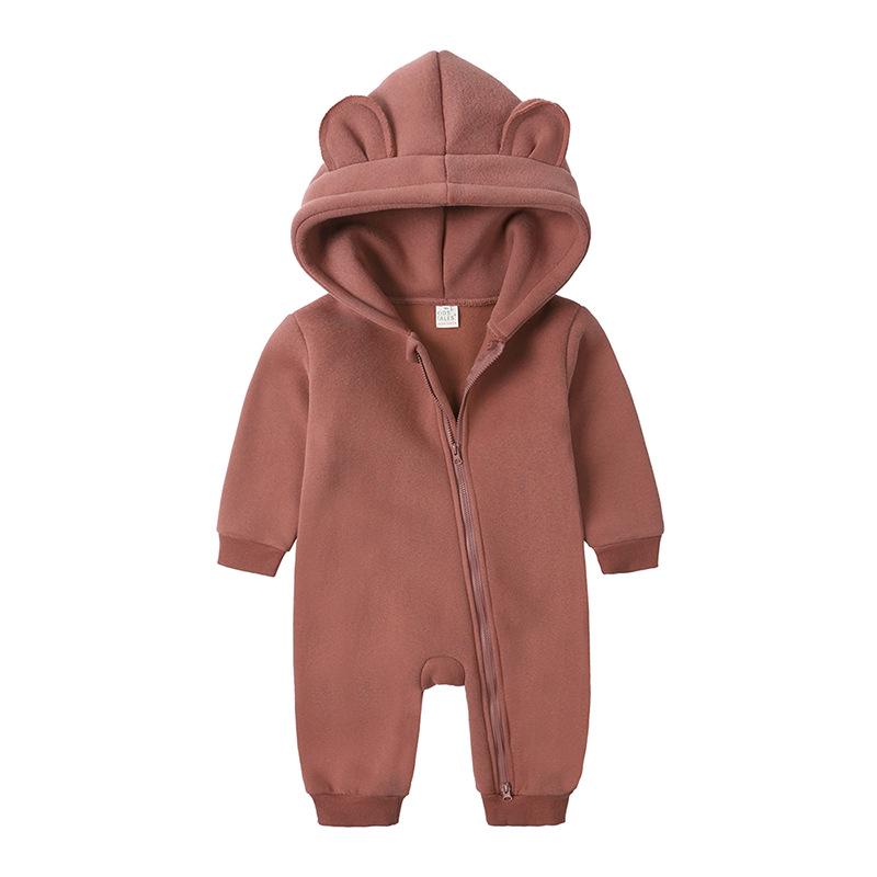 Salopetă Onesie Stil Animal pentru Bebeluși și Copii Mici pentru Băieți și Fete (0-2 ani) - Costum cald de toamnă/iarnă pentru târât