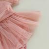 0-24M Princess Baby Girl Romper Nyfødt Spedbarn Småbarn Tyll Jumpsuit + Pannebånd Prinsesse Bursdag Puff Erme antrekk