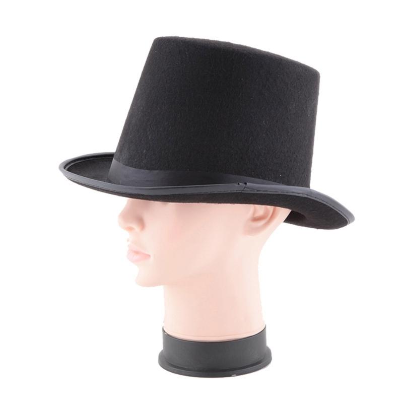 Black Prom Party Formal Top Hat Magician Hat Gentleman Hat Party Costume Hat