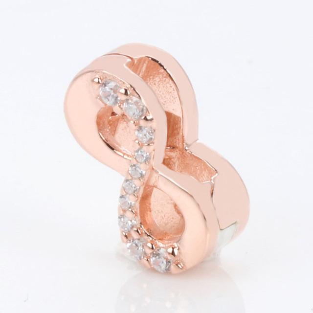 2022 New Rose Gold Reflections Clip Beads Charms Star Fish Love Diy Fit Original Fashion Women Bracelet Diy Accessories