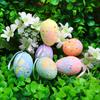 6 Pcs/set Brightly Colored Easter  Eggs Lightweight Simulation Egg Pandent With Rope Reusable Diy