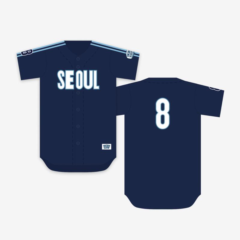 (Pré-commander) Maillot de Baseball Stray Kids Version SEOUL. - SKZOO Partout Tout Autour Du Monde