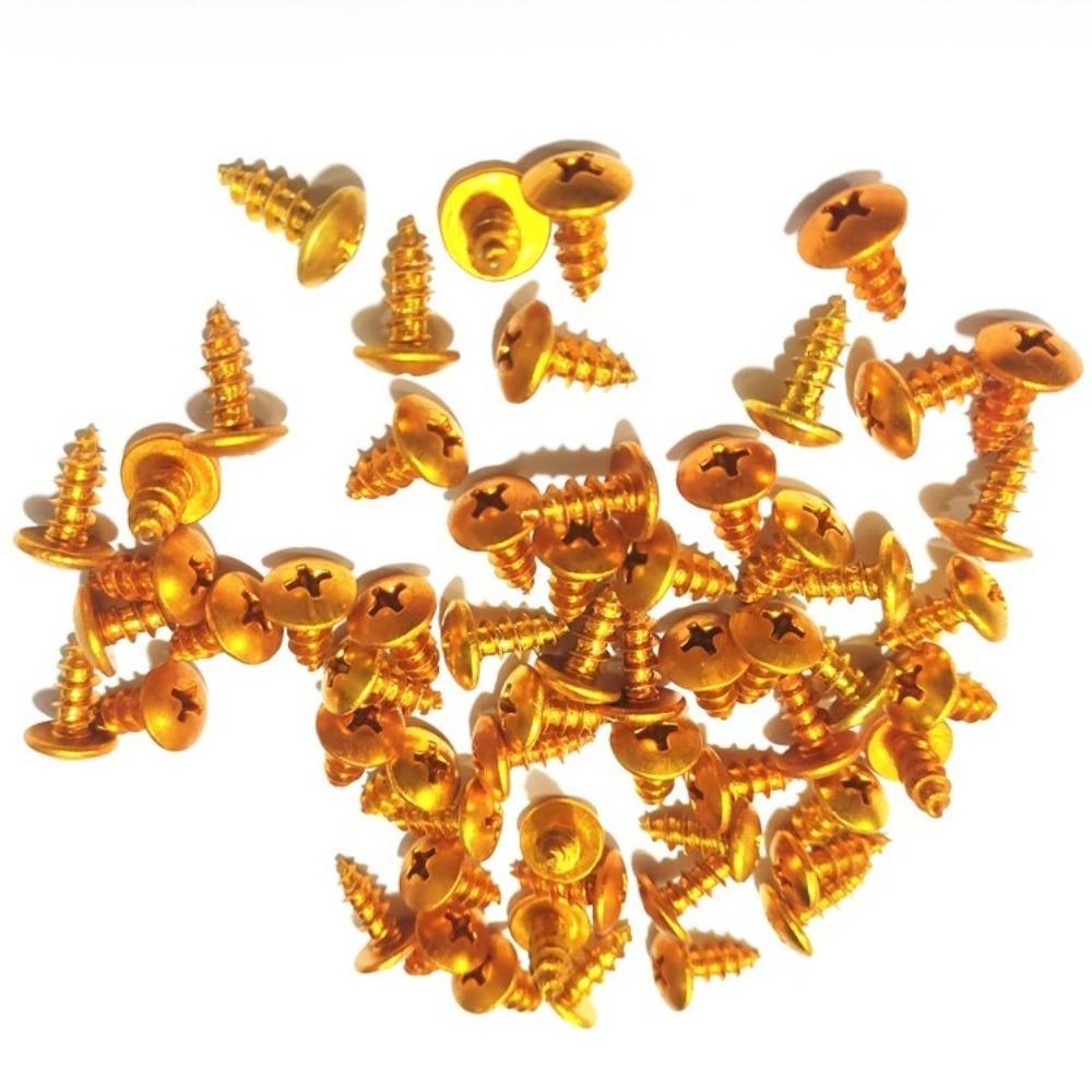 Motorcycle Screws 30PCS M5x16 Self-Tapping Screws Colorful Universal Decorative Bolt Set Aluminum Alloy Motorbike Fairing Screws
