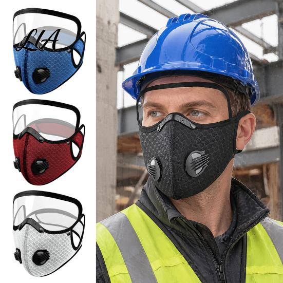 Anti-fog Goggles with Masque 2 Pcs Dust Masque, Breathable Reusable Carbon Filter Face Full Protection Gear Cushion for Woodworking Construction
