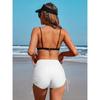 CHARMLEAKS Damen-Badeshorts mit hoher Taille, Badeshorts, Boardshorts mit Badehose