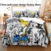 3Pcs TheSevenDeadlySins Bedding Set 3D Print Dragon's Sin of Wrath Duvet Cover Pillowcases for Teens Fans Room Decor Gift