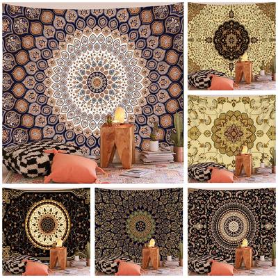 India Mandala Tapestry Wall Hanging Boho Decor Wall Cloth Tapestries Psychedelic Hippie Night Moon Tapestry Mandala Wall Carpet