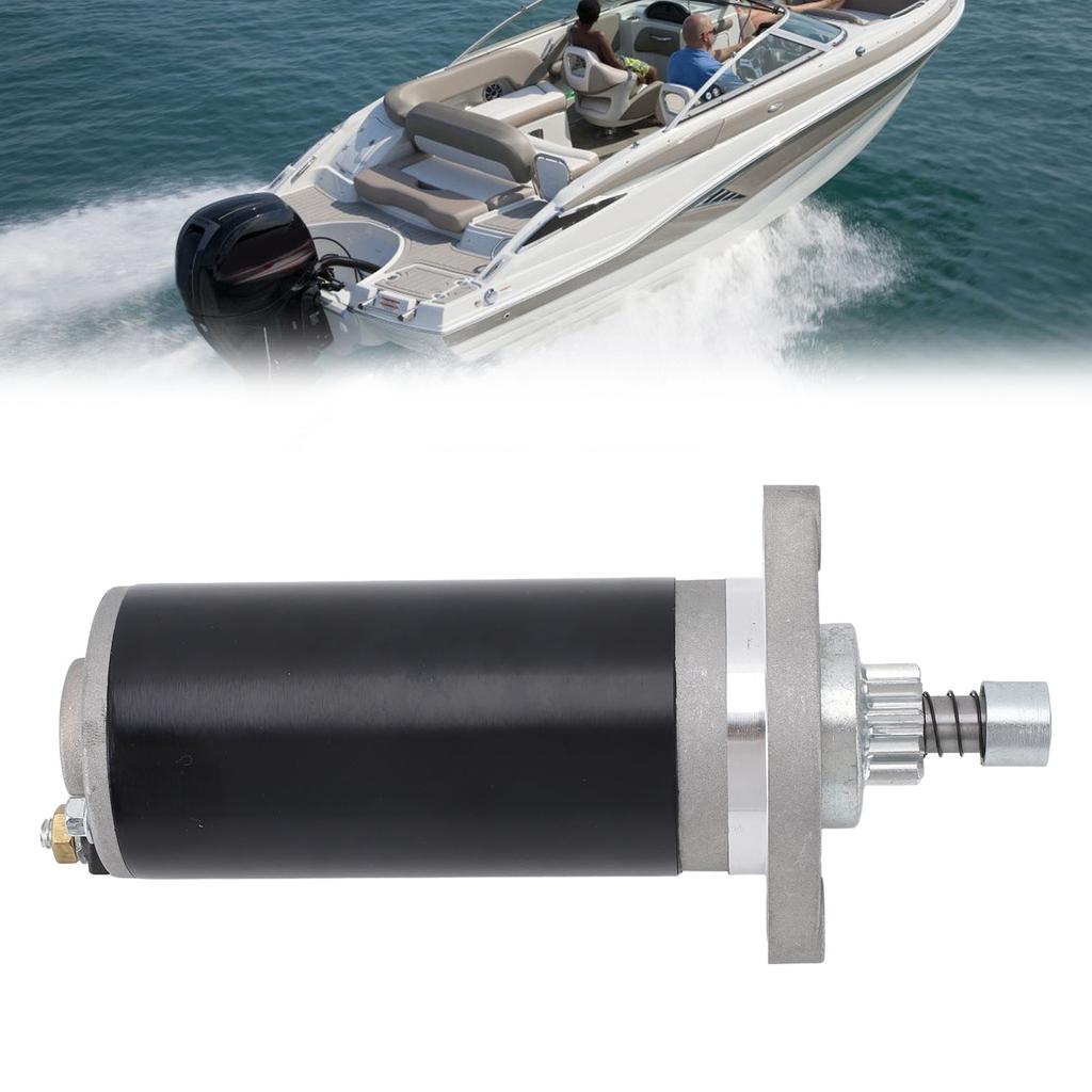 Outboard Motor Starter Marine Starter Motor T15 Starter with 10 Teeth Gear Copper Iron Aluminum Resistant for Improved Boating Performance